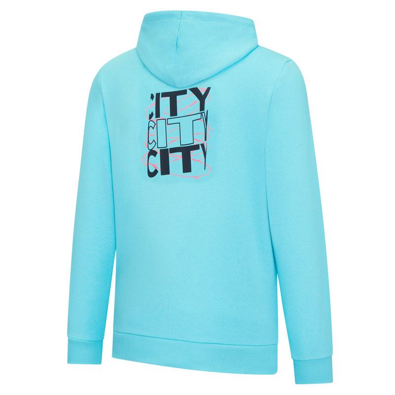 MCFC LW KIDS FTBLCORE GRAPHIC HOODY - bright blue