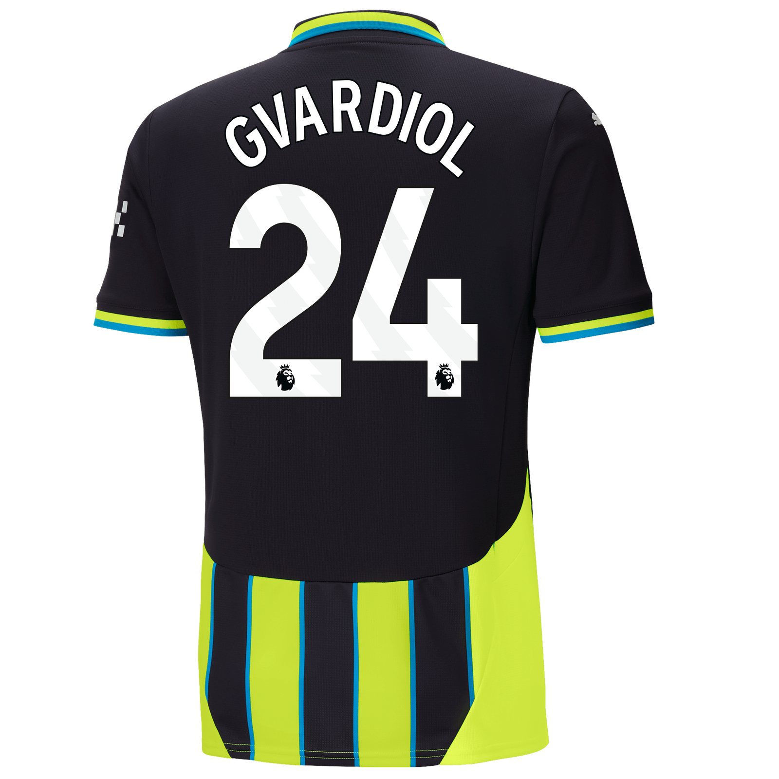 Manchester City Away Jersey 2024/25 With GVARDIOL 24 Printing