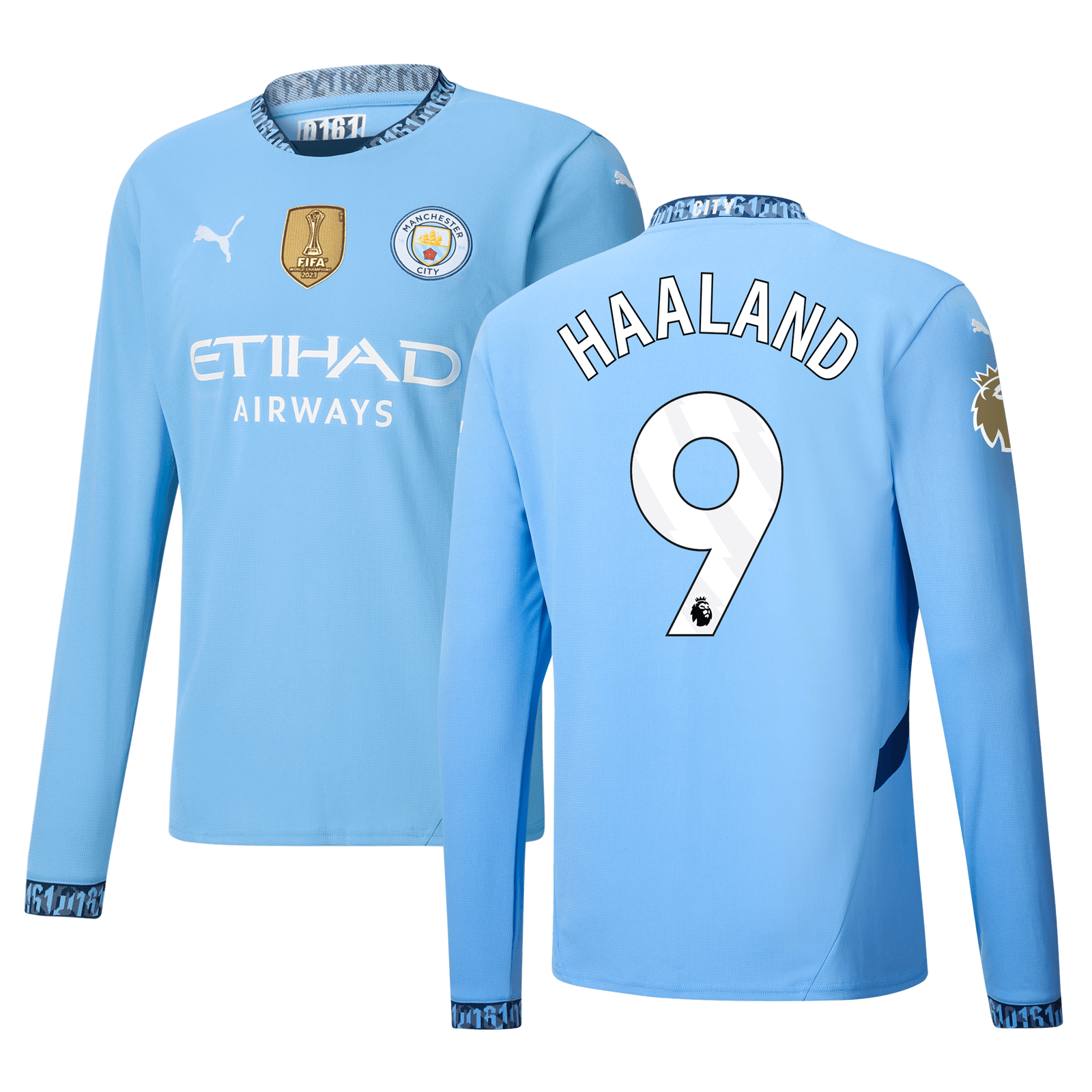 Manchester City Home Jersey 2024/25 Long Sleeve With HAALAND