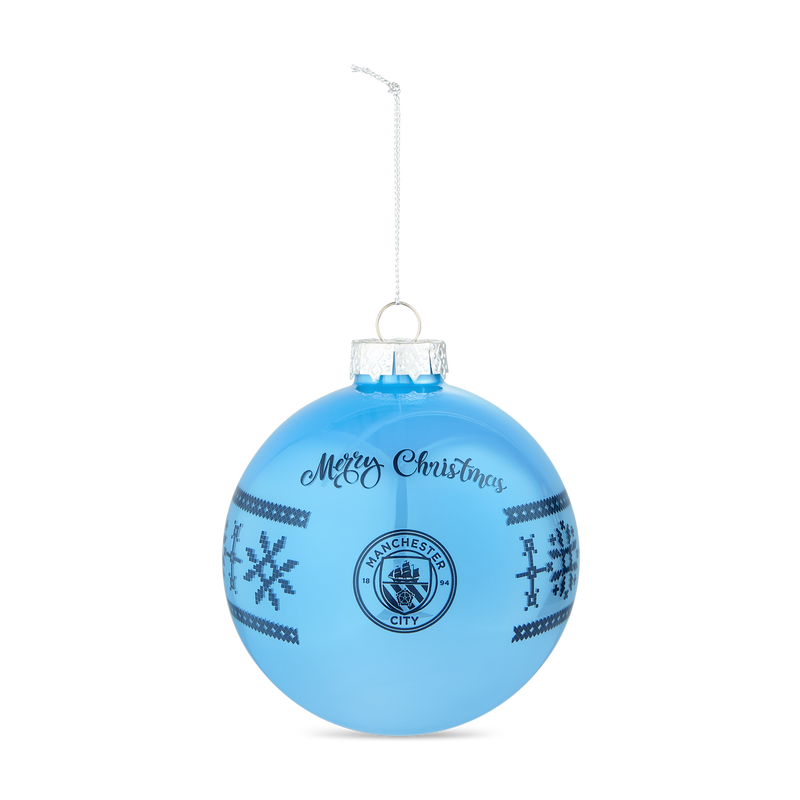 MCFC NORDIC BAUBLE - blue