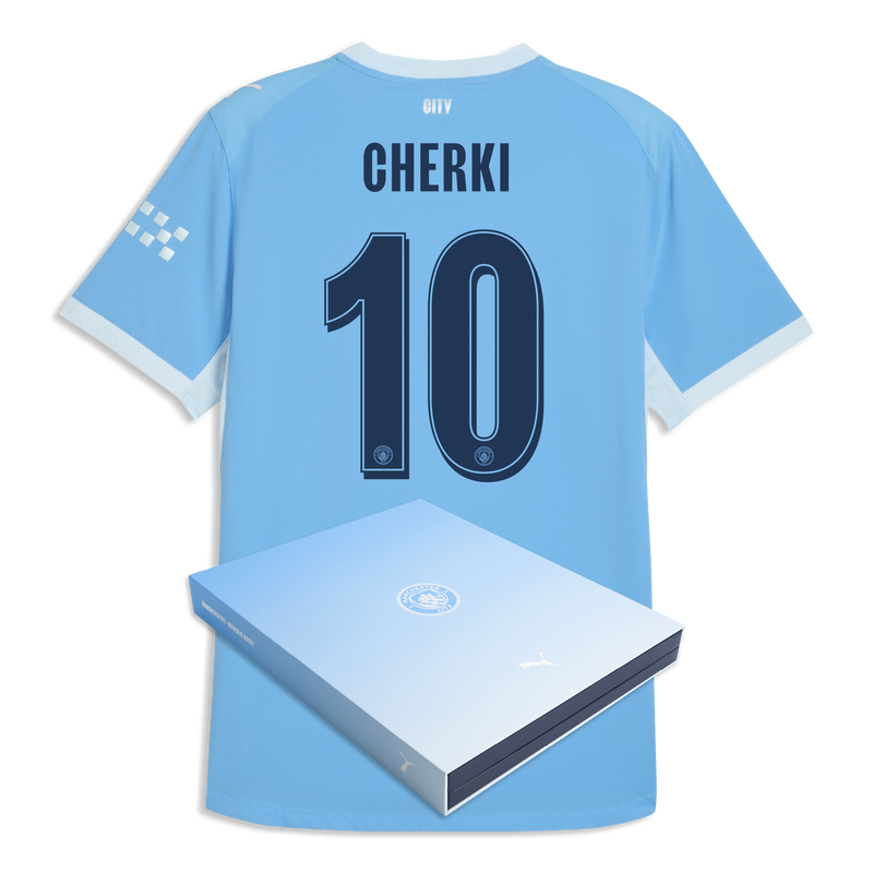 Man City Home Authentic Jersey 2026/27 With CHERKI 10 Printing in Gift Box  blue-icy blue - Size S from polyester for males