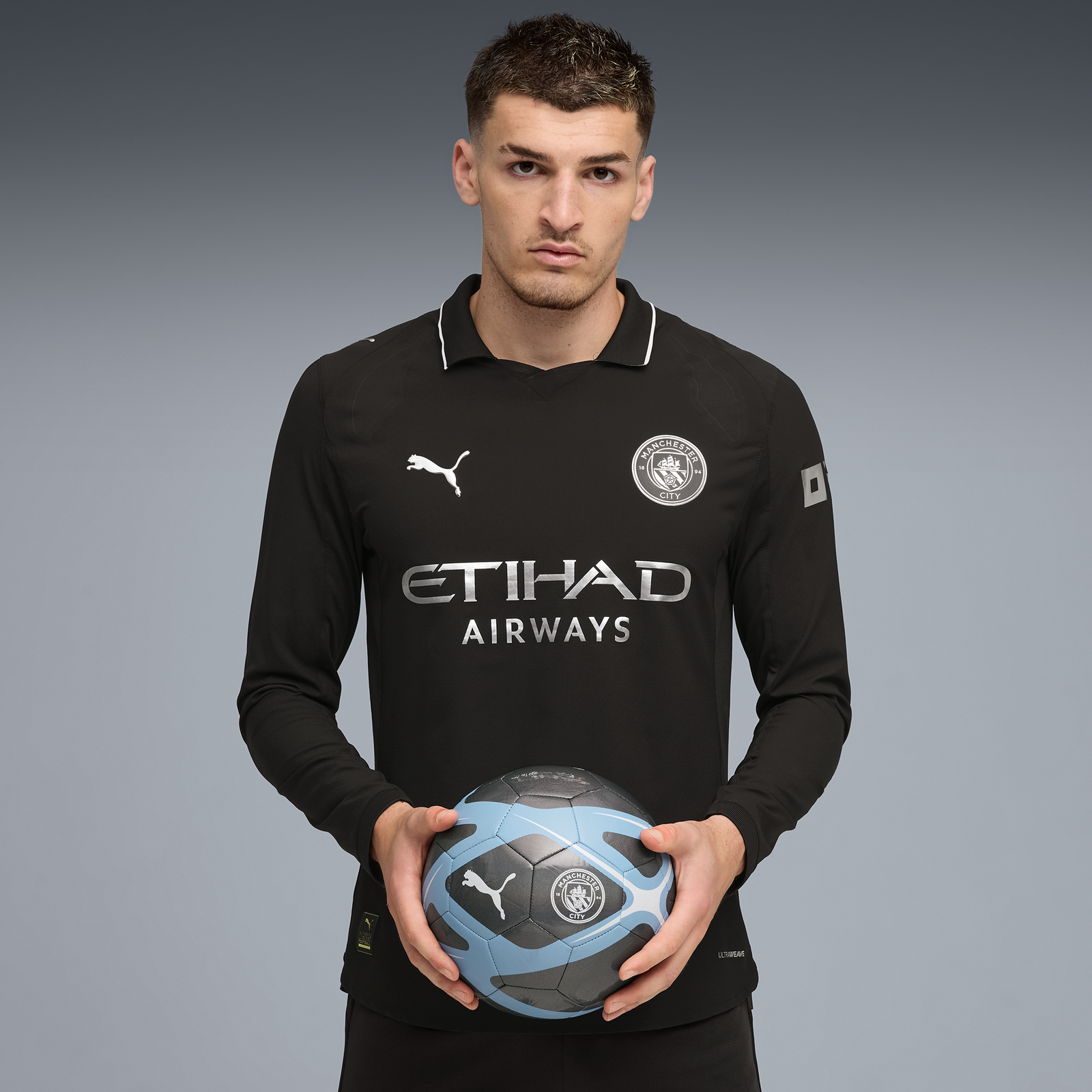 Manchester City オーセンティック アウェイ 長袖ジャージー