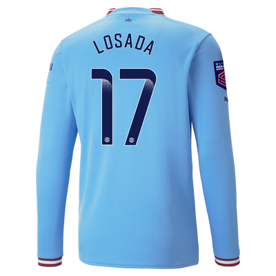 Camiseta manga larga 1ª Equipación Manchester City 2022/23 con estampado de LOSADA 17