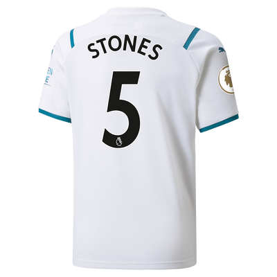 Kids Manchester City Away Shirt 21/22 with John Stones printing