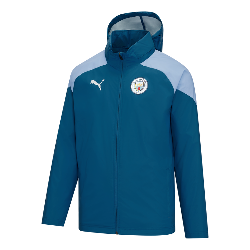 MCFC TR MENS TRAINING ALL WEATHER JACKET - lake blue