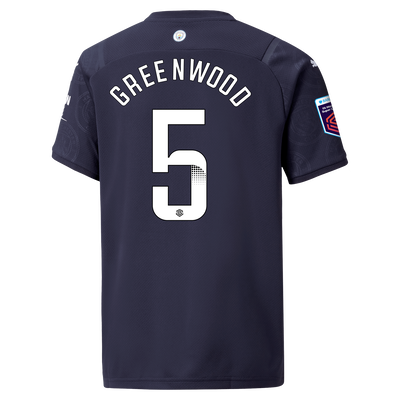 Kids Manchester City 3rd Shirt 21/22 with Alex Greenwood printing