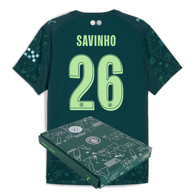 Manchester City EA SPORTS FC Authentic Jersey 2025/26 With SAVINHO 26 Printing in Gift Box