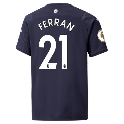 Kids Manchester City 3rd Shirt 21/22 with Ferran Torres printing