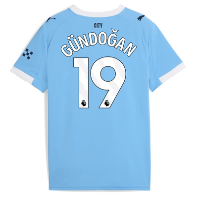 Manchester City Thuisshirt 2025/26 voor kinderen en GÜNDOĞAN 19 bedrukking