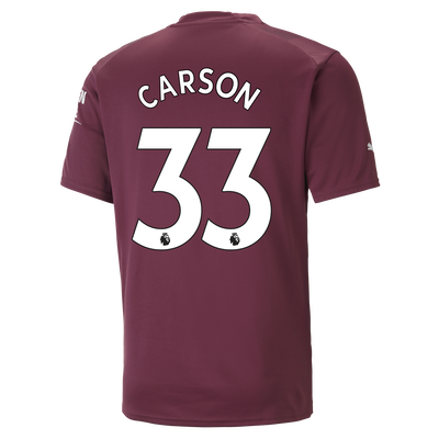 Manchester City Goalkeeper Jersey 22/23 with CARSON 33 printing