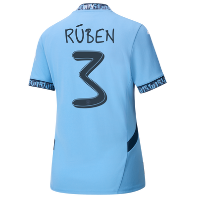Women's Manchester City Home Jersey 2024/25 With RÚBEN 3 Printing