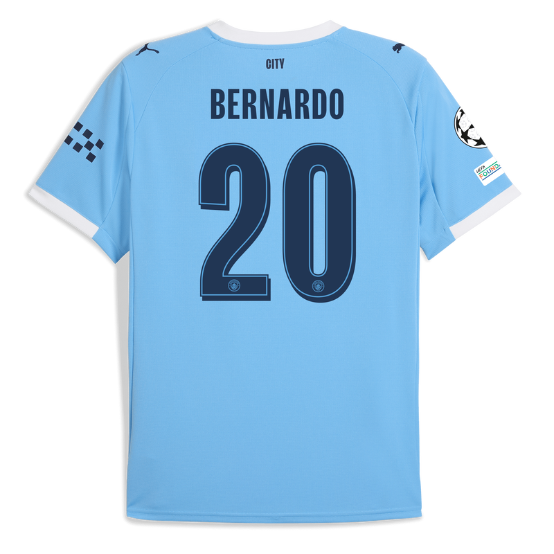 Man City Home Jersey 2025/26 With BERNARDO 20 Printing  blue - Check out all Manchester City t-shirts online - Official Manchester City FC store