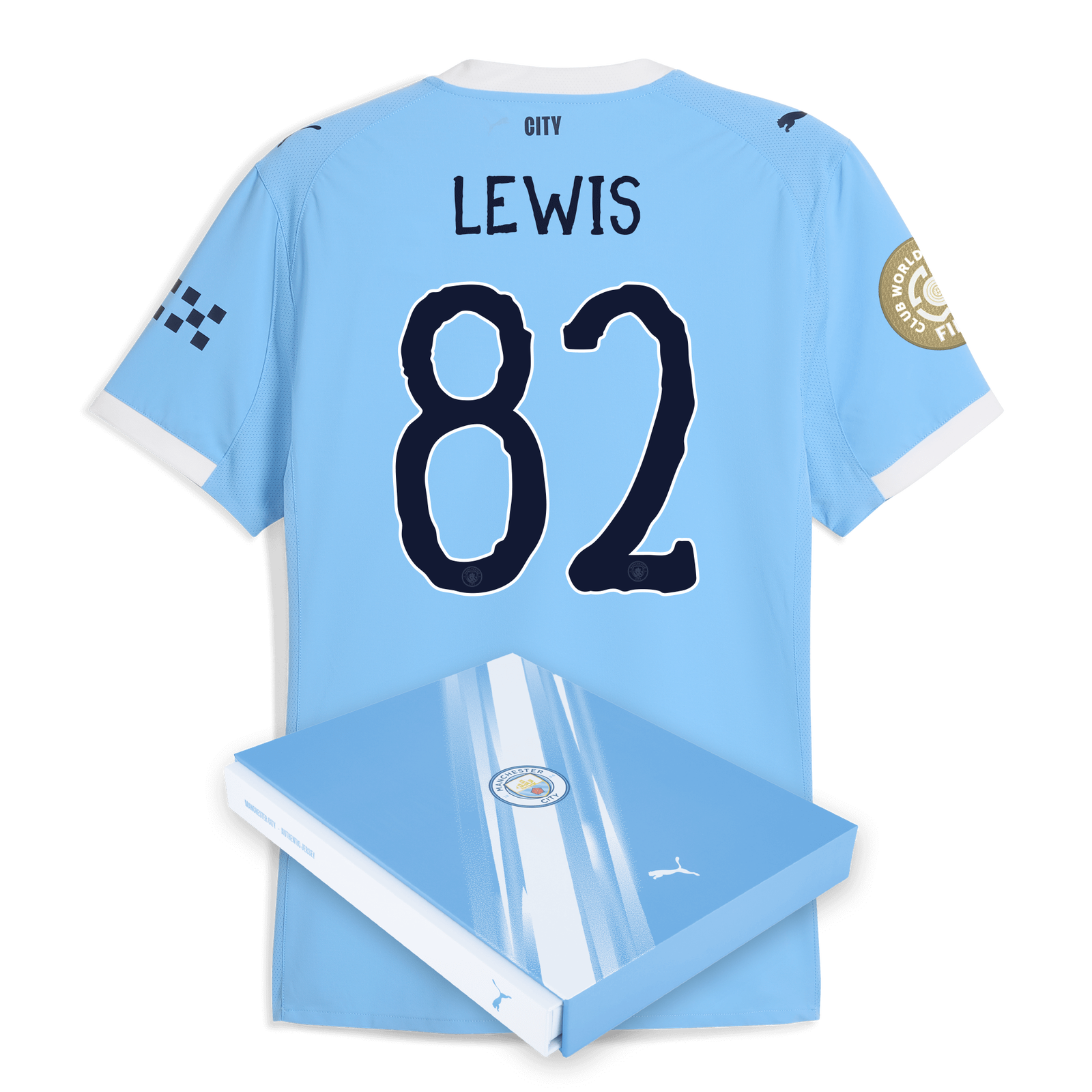 最大12%OFFクーポン Authentic Home City Manchester Jersey 82 LEWIS With 2025/26 トップス