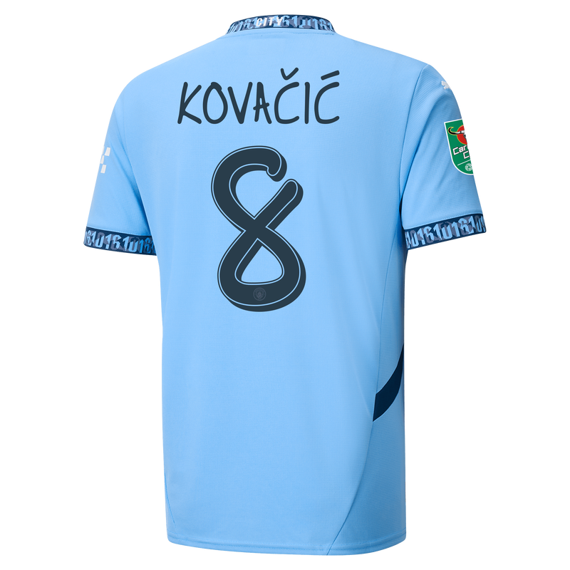 Manchester City Maglia Gara Home 2024 25 con stampa KOVA I 8 Official Man City Store