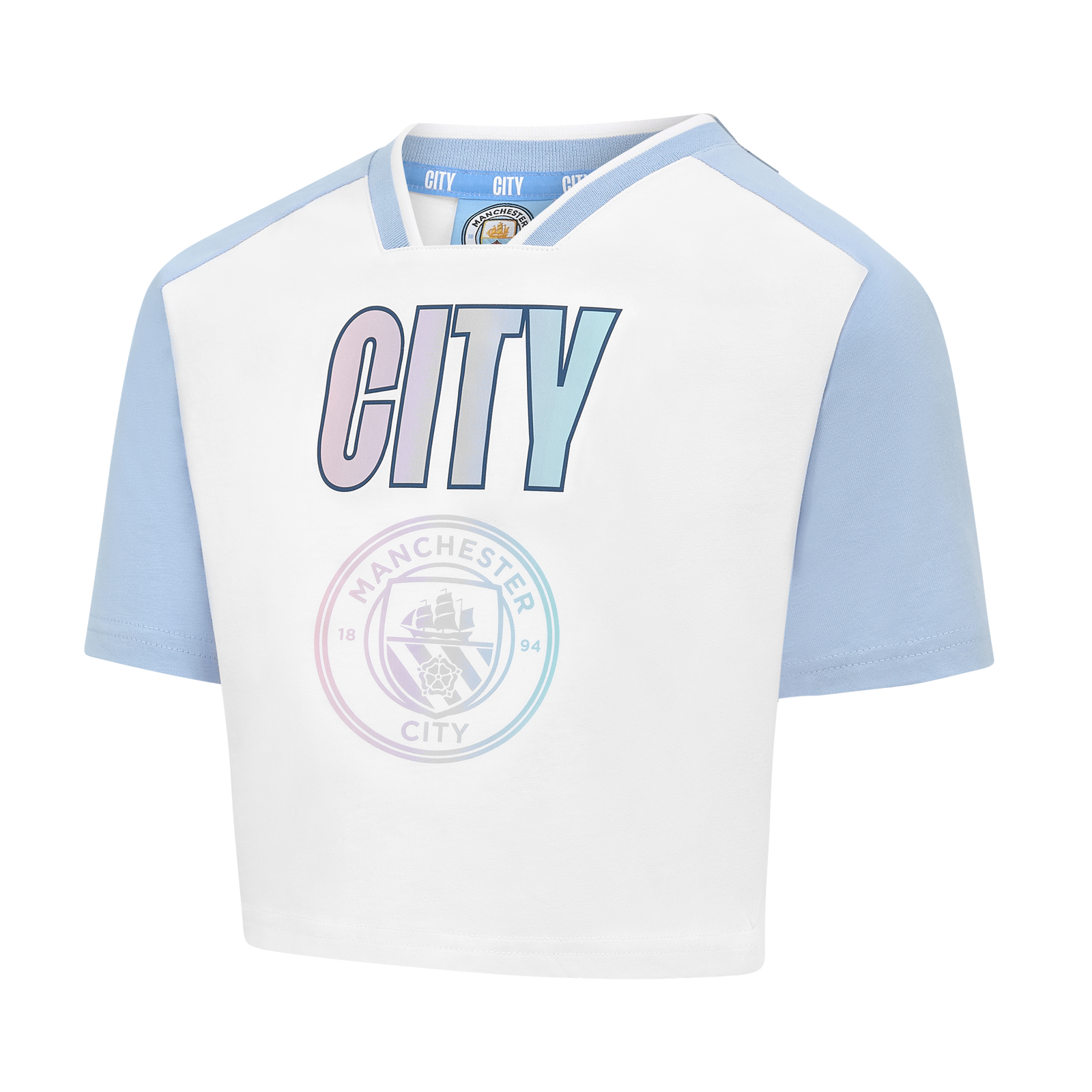 Girls' Manchester City Football T-Shirt Official Man City Store