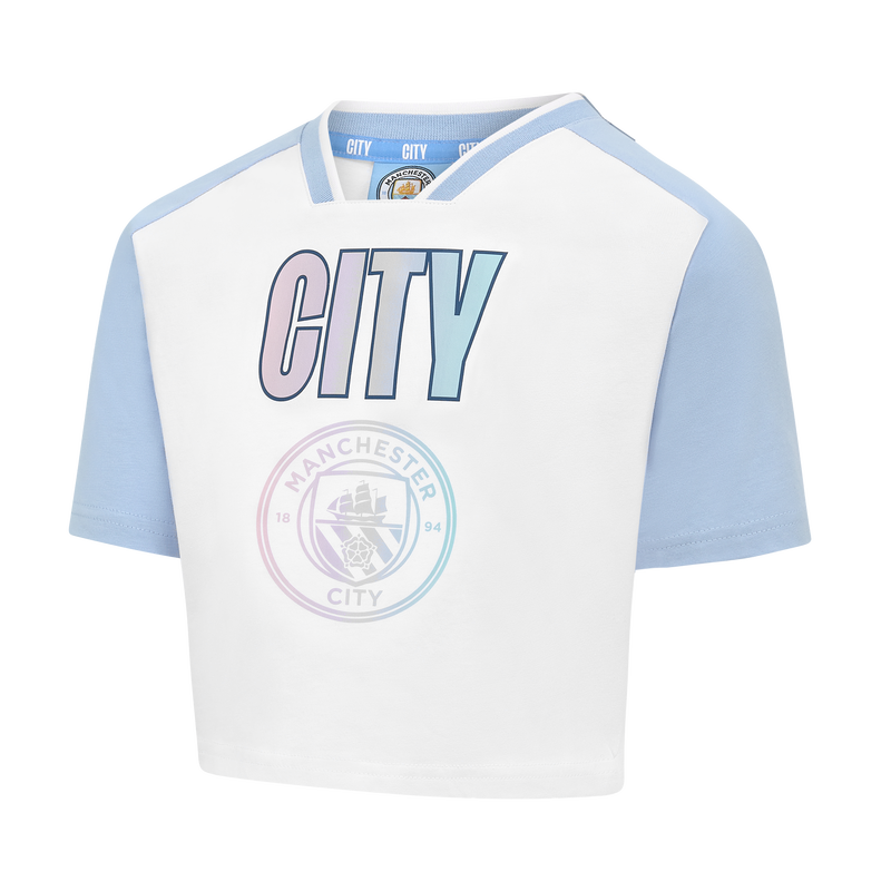 MCFC GIRLS FOOTBALL TSHIRT - white