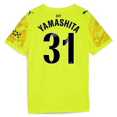 Kids' Manchester City Goalkeeper Jersey 2025/26 With YAMASHITA 31 Printing