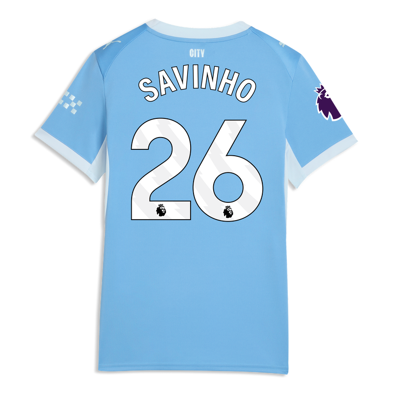Women's Man City Home Jersey 2026/27 With SAVINHO 26 Printing  blue-icy blue - Check out all Manchester City t-shirts online