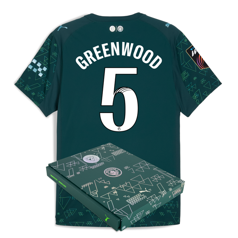Maglia autentica Man City EA SPORTS FC 2025/26 con stampa GREENWOOD 5 in confezione regalo verde - Scopri tutti i magliette Manchester City online