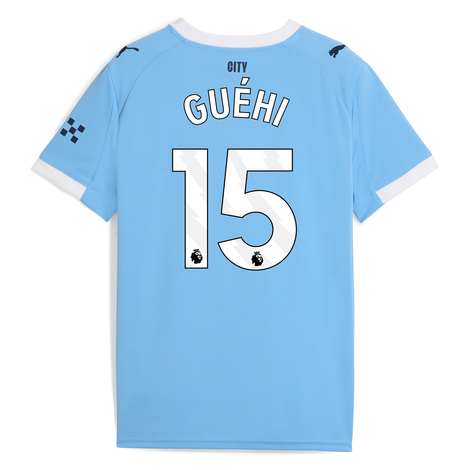Manchester City The young guvnors 洋書新品 Kids' Manchester City Home Jersey 2025/26 With GUÉHI 15 Printing