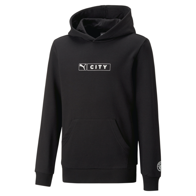 MCFC LW KIDS FTBL LEGACY HOODY - black