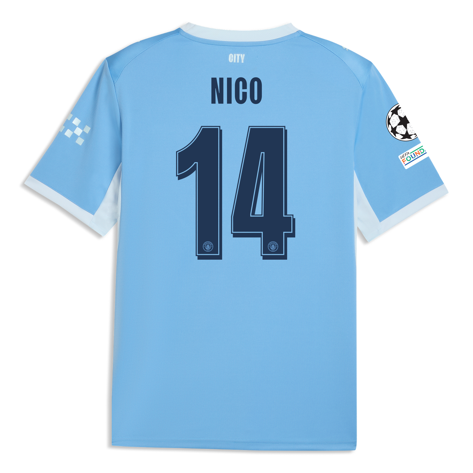 Manchester City Home Jersey 2026/27 With NICO 14 Printing