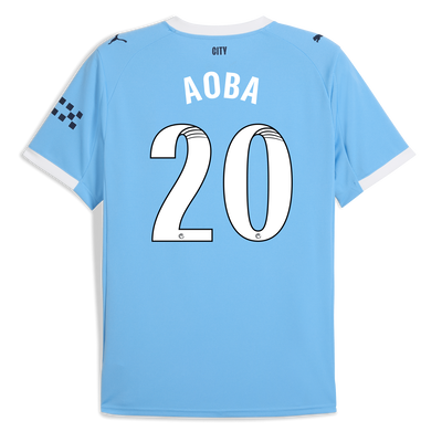Manchester City Home Jersey 2025/26 With AOBA 20 Printing
