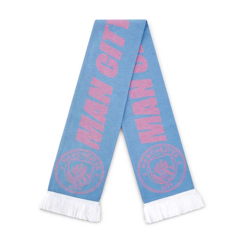 Man City Womens Team Scarf blue from acrylic  - Official Manchester City FC store