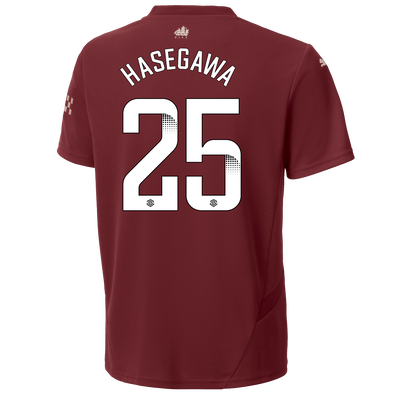 Kids' Manchester City Third Jersey 2024/25 With HASEGAWA 25 Printing