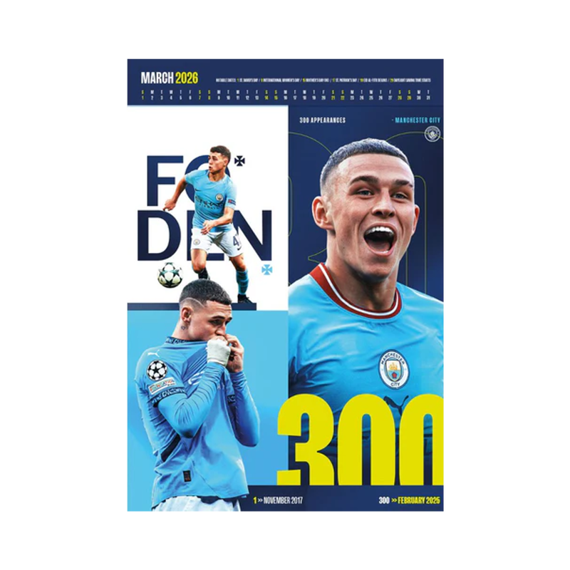 MCFC 2026 A3 CALENDAR - blue