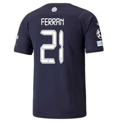 Manchester City 3rd Shirt 21/22 with Ferran Torres printing