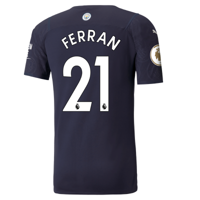 Manchester City Authentic 3rd Shirt 21/22 with Ferran Torres printing