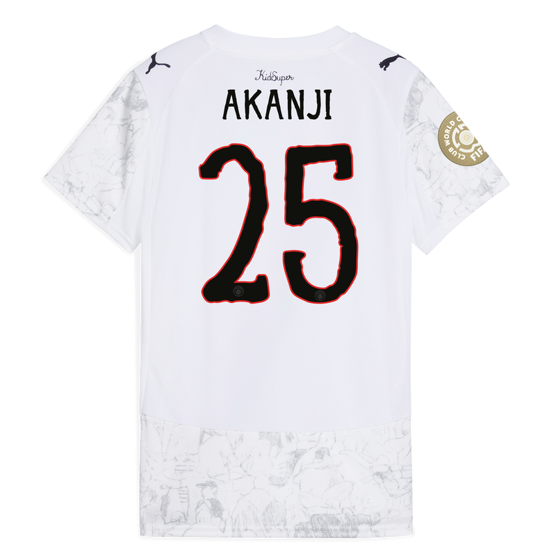 Women's Man City KidSuper Jersey 2025/26 With AKANJI 25 printing white - Check out all Manchester City t-shirts online - Official Manchester City FC store