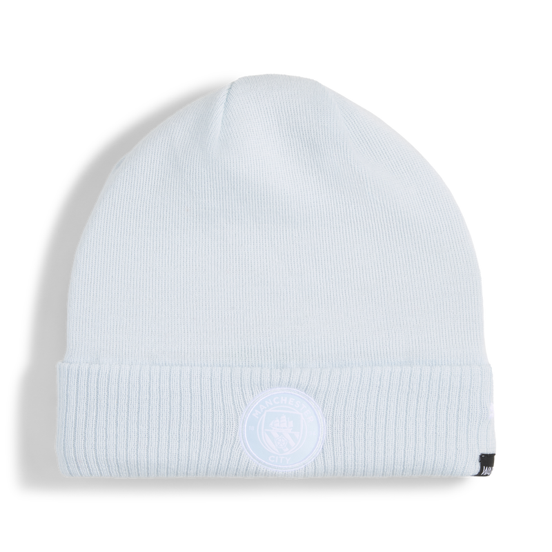 MCFC LW ESS BEANIE - Icy Blue-PUMA White