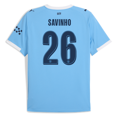 Manchester City Home Jersey 2025/26 With SAVINHO 26 Printing
