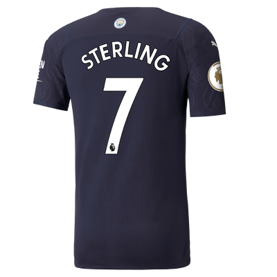 Man City Maglia Gara Third Authentic 21/22 con stampa Raheem Sterling
