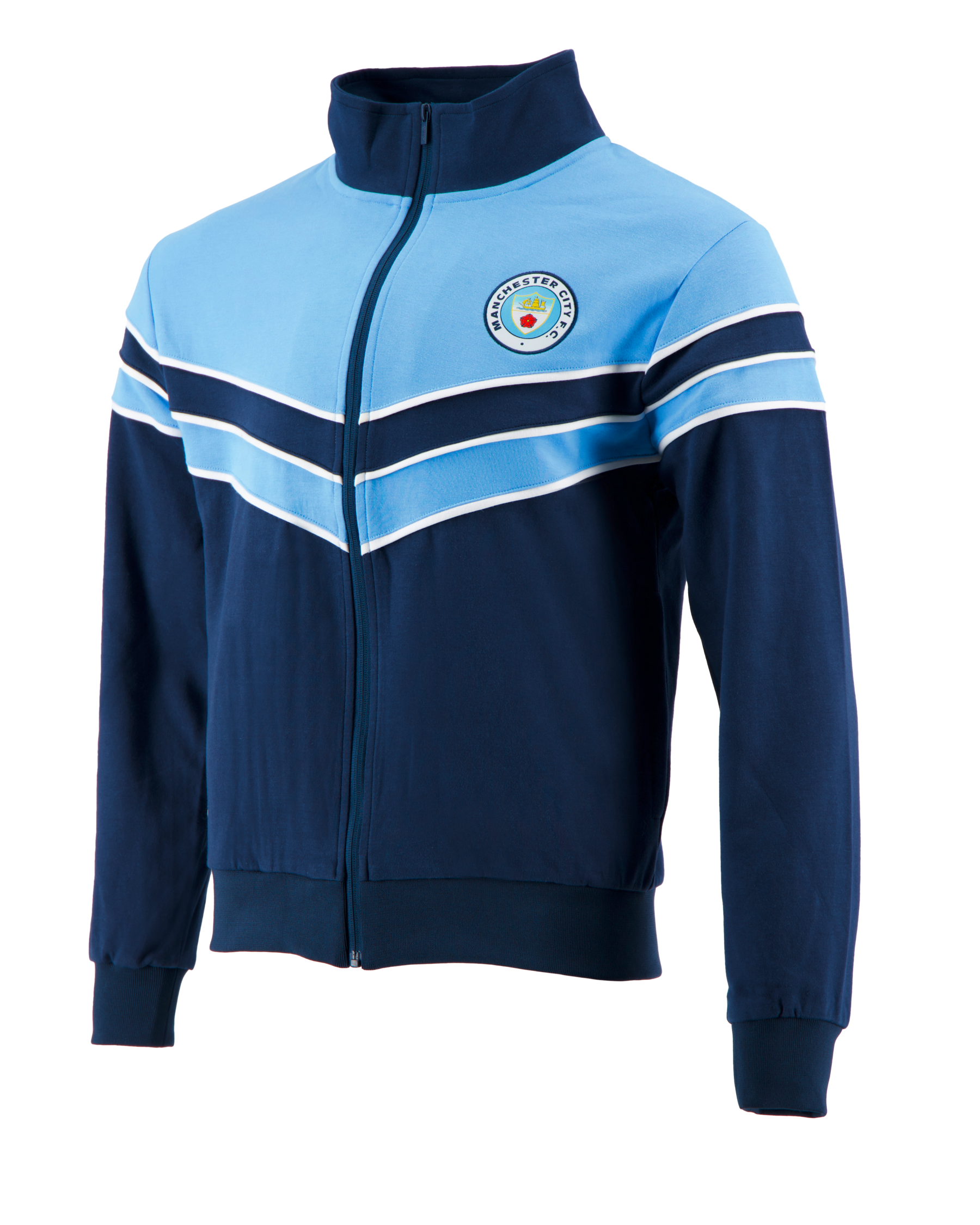 light blue track jacket