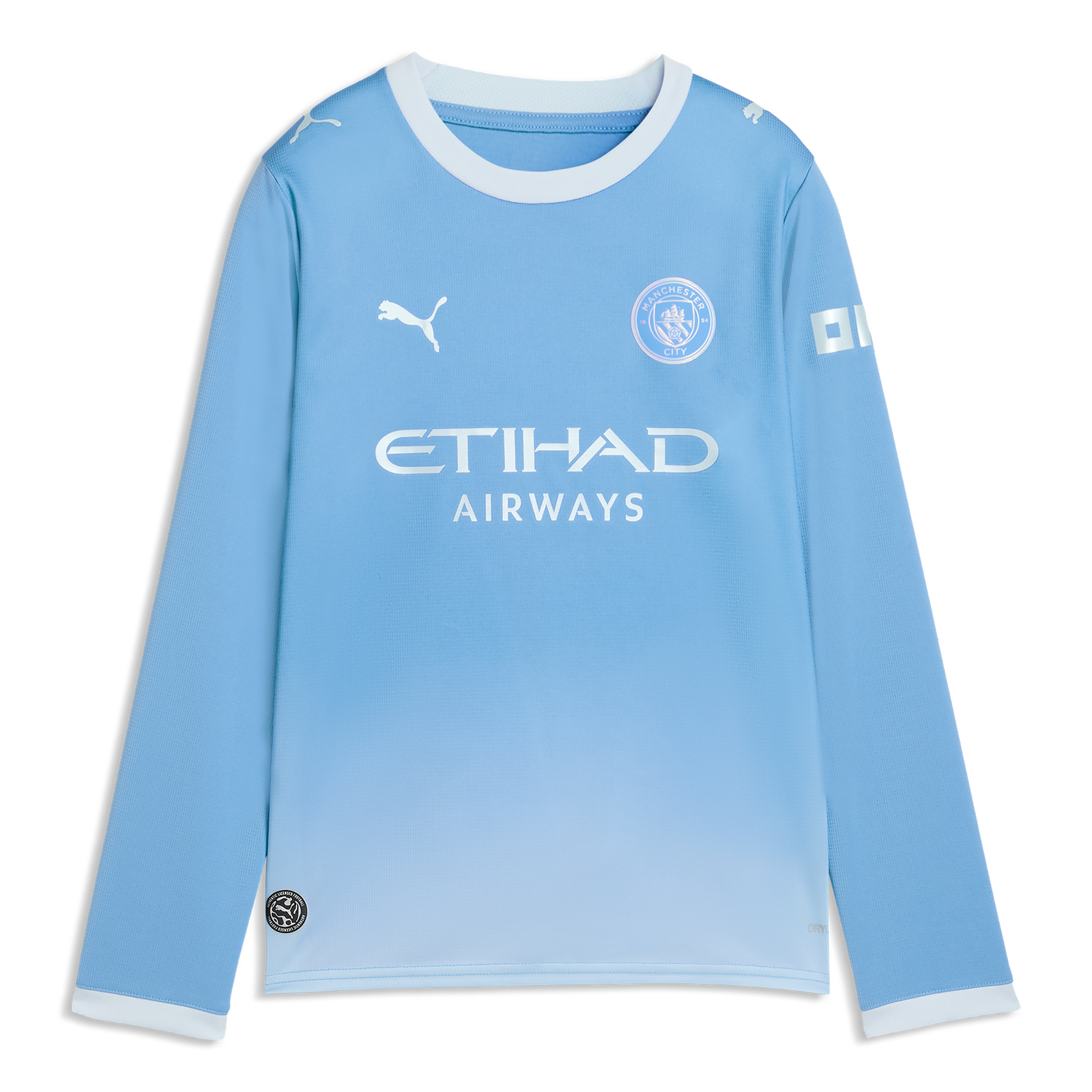 Kids' Manchester City Home Long Sleeve Jersey 2026/27 | Official