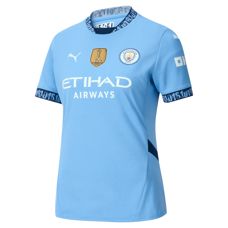 Women s Manchester City Home Jersey 2024 25 With Custom Printing Official Man City Store