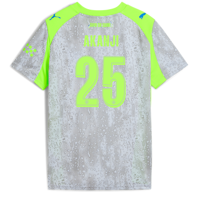 Kids' Manchester City Third Jersey 2025/26 With AKANJI 25 Printing