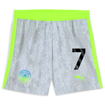 Kids' Manchester City Football Shorts 2025/26 with #7