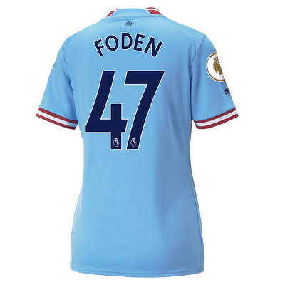Women's Manchester City Home Jersey 22/23 with FODEN 47 printing