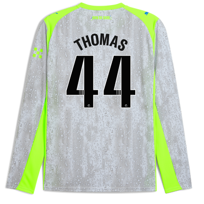 Manchester City Third Jersey 2025/26 Long Sleeve With THOMAS 44 Printing