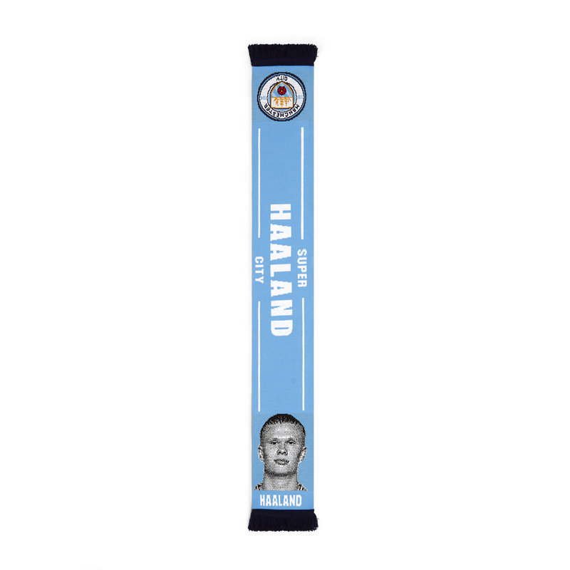 MCFC FW HAALAND FACE SCARF - light blue