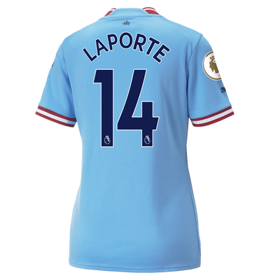 Women's Manchester City Home Jersey 22/23 with LAPORTE 14 printing