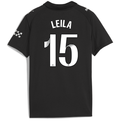 Kids' Manchester City Away Jersey 2025/26 With LEILA 15 Printing