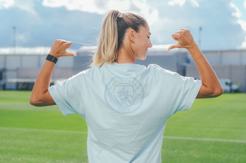 MCFC WOMENS TONAL BF TEE - light blue