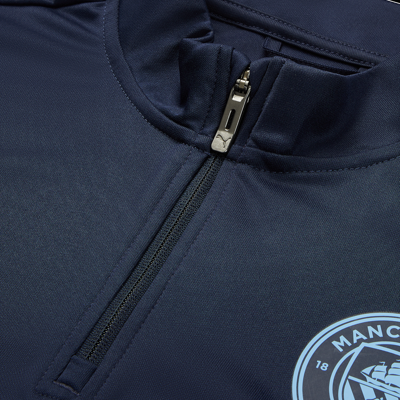 MCFC LW MENS ESS POLY QTR ZIP TOP - navy