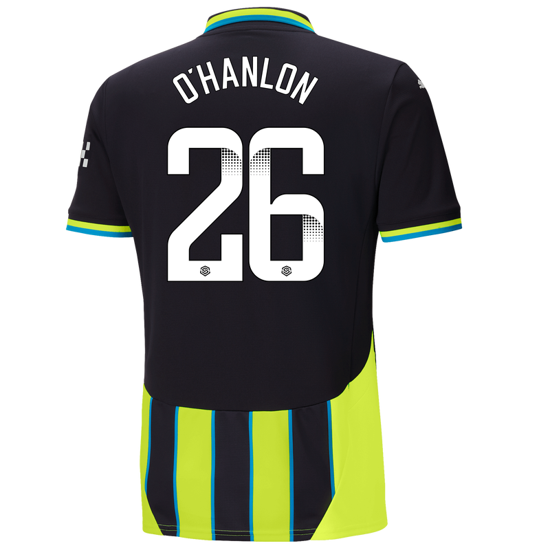 Man City Away Jersey 24/25 With O'HANLON 26 Printing new navy - Check out all Manchester City t-shirts online - Official Manchester City FC store
