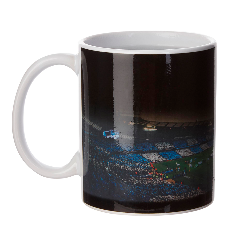 MCFC FW STADIUM HEAT CHANGE MUG F - white